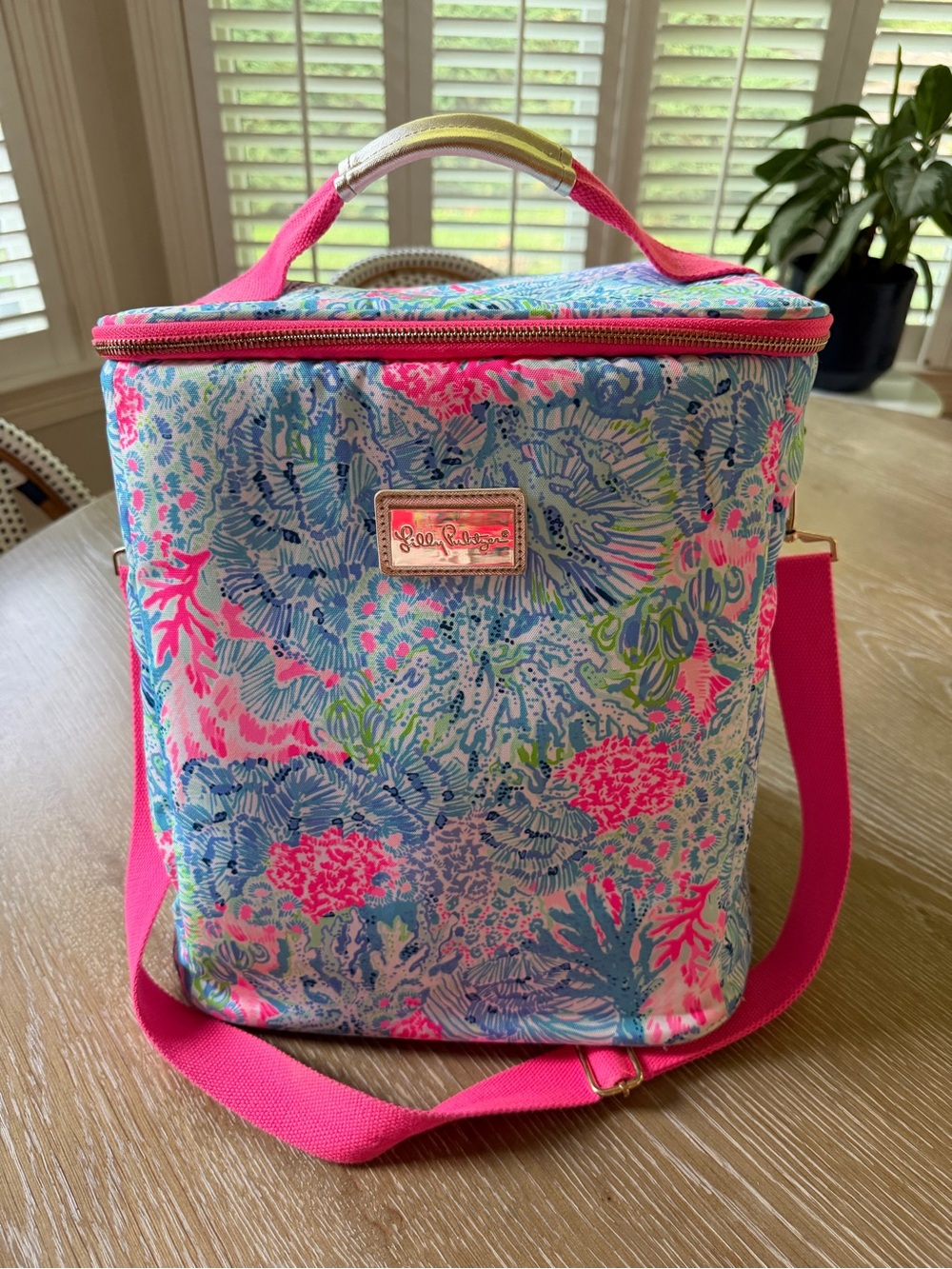 Lilly Pulitzer Pink Blue Floral Insulated Cooler
